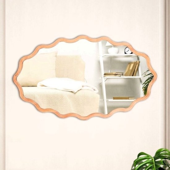 מראת תלייה מסגרת עץ אובלית דגם נסיכה 70x100 ס''מ מבית Star Shop