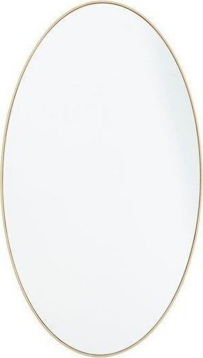 מראת תלייה בצורת אליפסה ומסגרת מתכת בגוון זהב 60x80 ס''מ מבית Star Shop