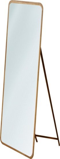 מראת גוף סטנד בצורה מלבנית מסגרת עץ בגוון טבעי 60x180 ס''מ מבית Star Shop