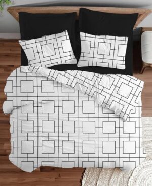 375076_b_1.jpg סט מצעים 6 חלקים פרקל 100% כותנה 180x200 ס''מ סדרת Exclusive מבית Homestyle - דגם Liam