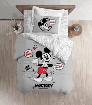 סט מצעים מיקרופייבר 3 חלקים 100% מיקרופייבר 90x200 ס''מ מבית Homestyle -  דגם Mickey Gossip
