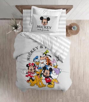 375123_b_1.jpg סט מצעים 3 חלקים 100% מיקרופייבר 90x200 ס''מ מבית Homestyle - דגם Mickey And The Gang