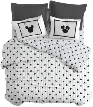 375168_b_1.jpg סט מצעים 4 חלקים ג'רסי 100% כותנה 160x200 ס''מ מבית Homestyle - דגם Mickey and Minnie