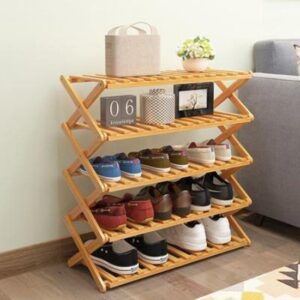 כוננית נעליים במבוק 5 מדפים דגם לוקאס מבית Ramos - צבע עץ