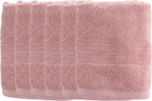 6 מגבות גוף 100% כותנה 70x130 ס''מ סדרת Classico מבית Vardinon - ורוד