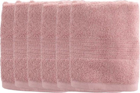 6 מגבות גוף 100% כותנה 70x130 ס''מ סדרת Classico מבית Vardinon - ורוד