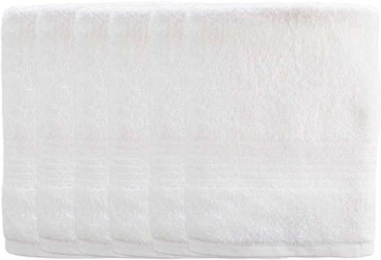 6 מגבות גוף 100% כותנה 70x130 ס''מ סדרת Classico מבית Vardinon - לבן
