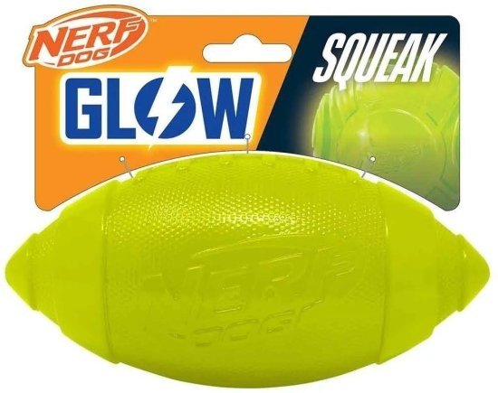 פוטבול לכלב מבית Hasbro - Nerf Dog - זוהר בחושך