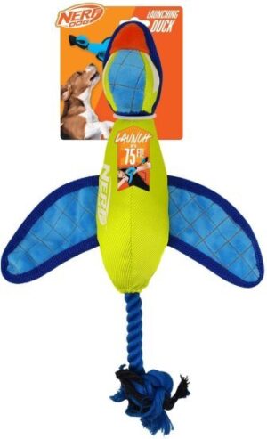 צעצוע לכלב ברווז שיגור מבית Hasbro - Nerf Dog - ירוק / כחול