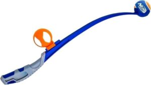 ידית הטלת כדור לכלב כולל כדור מבית Hasbro - Nerf Dog - כחול/כתום / אפור