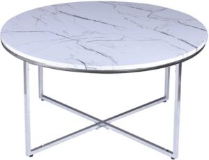 שולחן סלון וקפה עגול מעוצב דגם Cordoba מבית Brand Direct - בגוון לבן