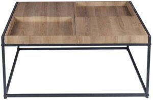 שולחן סלון וקפה מרובע דגם Barcelona מבית Brand Direct - גוון עץ