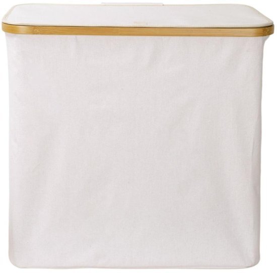 סל כביסה עם מכסה דגם Gilly - צבע לבן