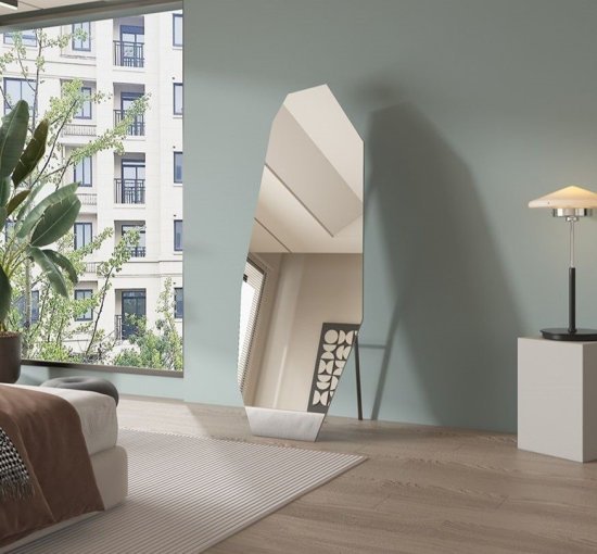 מראת גוף ללא מסגרת סטנד ותלייה 60x160 ס''מ דגם Kadis מבית Star Shop