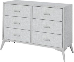 שידה מעוצבת 6 מגירות דגם כרמלה מבית Ramos - צבע אפור