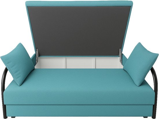 ספה נפתחת עם ארגז מצעים דגם שיר King Comfort - צבע טורקיז
