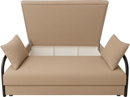 ספה נפתחת עם ארגז מצעים דגם שיר King Comfort - צבע בז׳