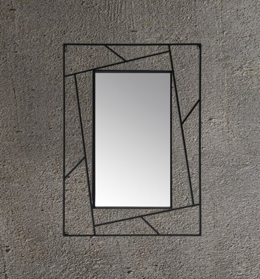 מראת תלייה דגם Shoval עם מסגרת מתכת 90x120 ס''מ StarShop