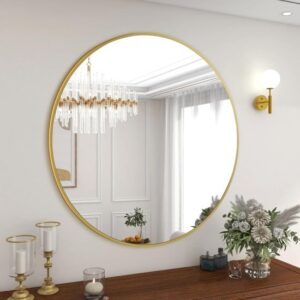 מראת תלייה עגולה 70 ס''מ מבית HomeSet - מסגרת זהב