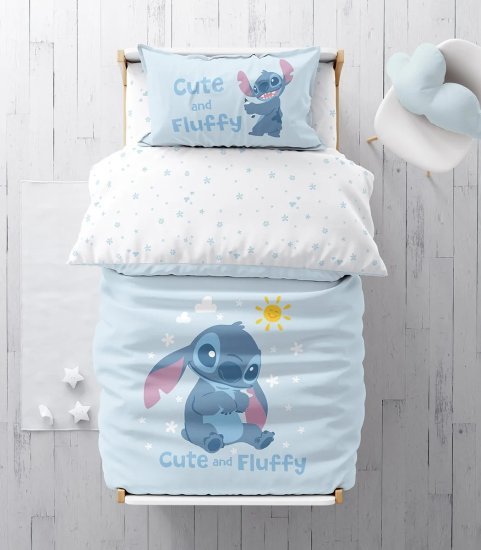 סט מצעים 3 חלקים 100% כותנה 70x130 ס''מ מבית Homestyle - סטיץ' תינוק