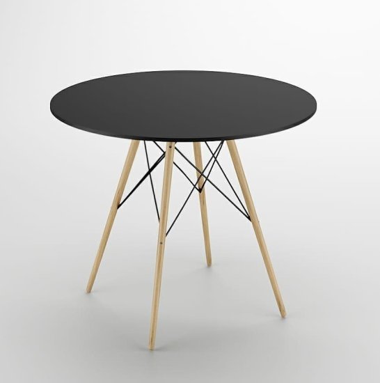 שולחן עגול לפינת אוכל מבית StarShop - גוון שחור