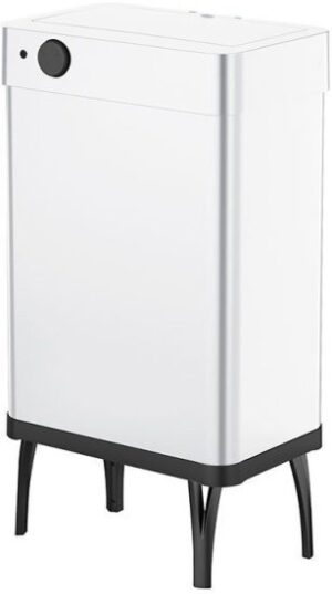 פח אשפה חשמלי 60 ליטר על רגליים מבית Biroox - צבע לבן
