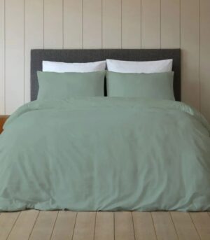 סדין 100% כותנה למיטה בגודל 200x200 ס''מ סדרת Mix And Match מבית Homestyle - ירוק בהיר