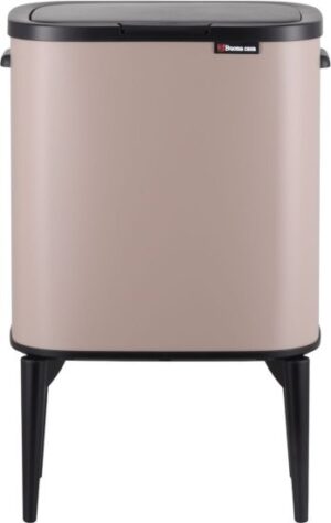 פח אשפה בנפח 33 ליטר דגם Calabria מבית Buona Casa + מארז 20 שקיות אשפה מתנה - צבע ורוד רוז