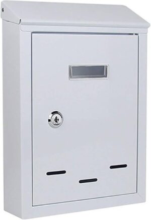 396367_b_1.jpg תיבת דואר עם מנעול + 2 מפתחות Smith CT-3 - צבע לבן