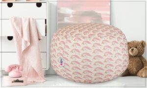 פופי עגול 60 ס''מ מבית מילגה - צבע חד קרן