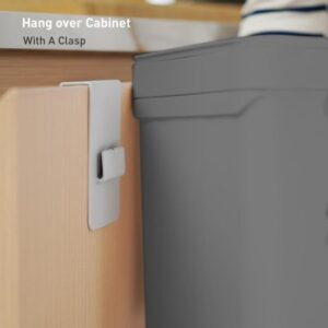 פח אשפה עומד / נתלה עם מכסה מתנדנד 7 ליטר דגם Puro מבית Eko - צבע אפור