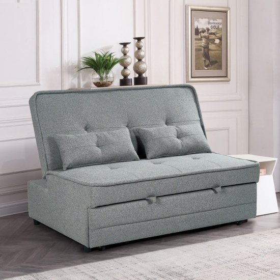 ספה דו מושבית נפתחת למיטה זוגית דגם Satoro מבית Bradex - צבע אפור