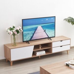 סט מזנון טלוויזיה ושולחן סלון דגם Serenac מבית Bradex - צבע עץ