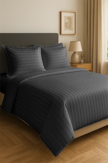 סט מצעים 5 חלקים (למיטה מתכווננת) 2x90x200 ס''מ קולקציית בית מלון מבית Arige Gad - צבע שחור