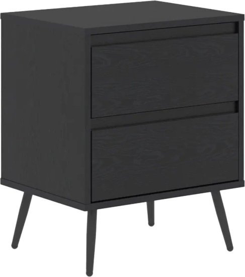 שידת לילה מעוצבת דגם 3071 מבית Step Up - צבע שחור