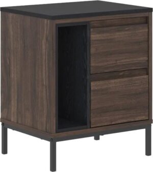 403583_b_1.jpg שידת לילה יוקרתית דגם 3077 מבית Step Up - צבע שחור / אגוז