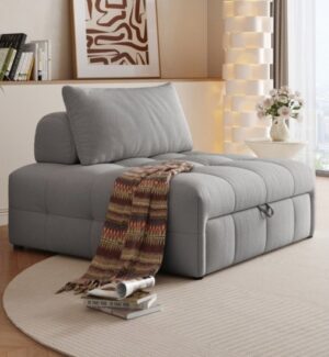 כורסת שזלונג נפתחת למיטה דגם Keisy מבית Bradex - צבע אפור