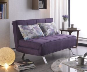 ספה דו מושבית נפתחת למיטה וחצי דגם Arona מבית Bradex - צבע סגול