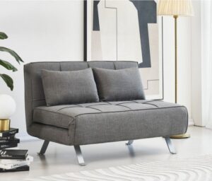 ספה דו מושבית נפתחת למיטה וחצי דגם Arona מבית Bradex - צבע אפור