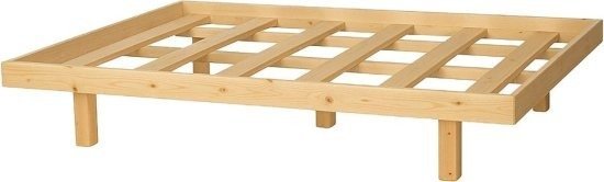 406250_b_1.jpg בסיס מיטה זוגית מעץ אורן מלא עם ממסגרת דגם Baza מבית Bradex בגודל 160x200 ס''מ