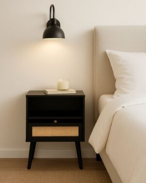 שידת לילה דגם ראם מבית Ramos - צבע שחור