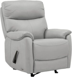 כורסת טלוויזיה מעור דגם BARCELONA מבית Dr.Gav - צבע אפור בהיר