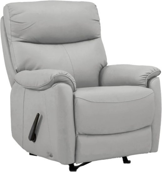 כורסת טלוויזיה מעור דגם BARCELONA מבית Dr.Gav - צבע אפור בהיר