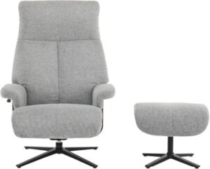 כורסת טלויזיה מבד עם הדום דגם NANTES מבית Dr.Gav - צבע אפור