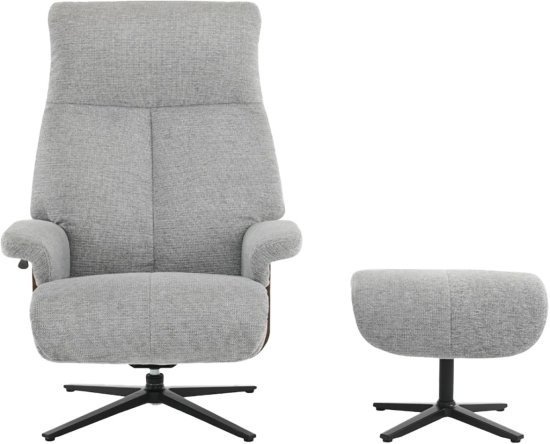 כורסת טלויזיה מבד עם הדום דגם NANTES מבית Dr.Gav - צבע אפור