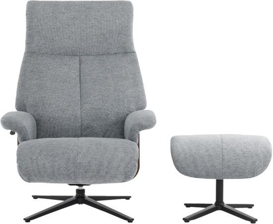 כורסת טלויזיה מבד עם הדום דגם NANTES מבית Dr.Gav - צבע כחול