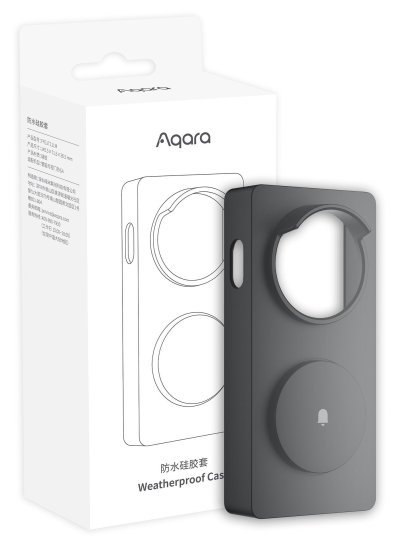 כיסוי מגן ייעודי לפעמון דלת חכם משולב מצלמה Aqara G4 - צבע שחור