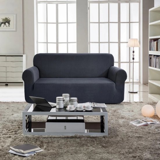 כיסוי ספה דו מושבית דגם ויטה מבית Arige Gad - צבע אפור כהה