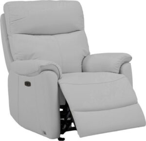 כורסת טלוויזיה חשמלית מעור דגם BARCELONA מבית Dr.Gav - צבע אפור בהיר