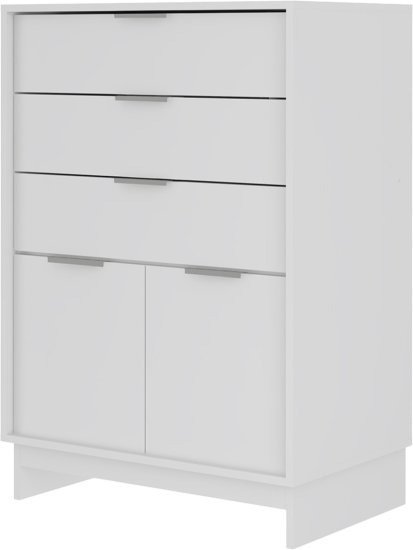 418832_b_1.jpg שידת אחסון עם 3 מגירות ו-2 דלתות דגם Opal מבית Bradex - צבע לבן